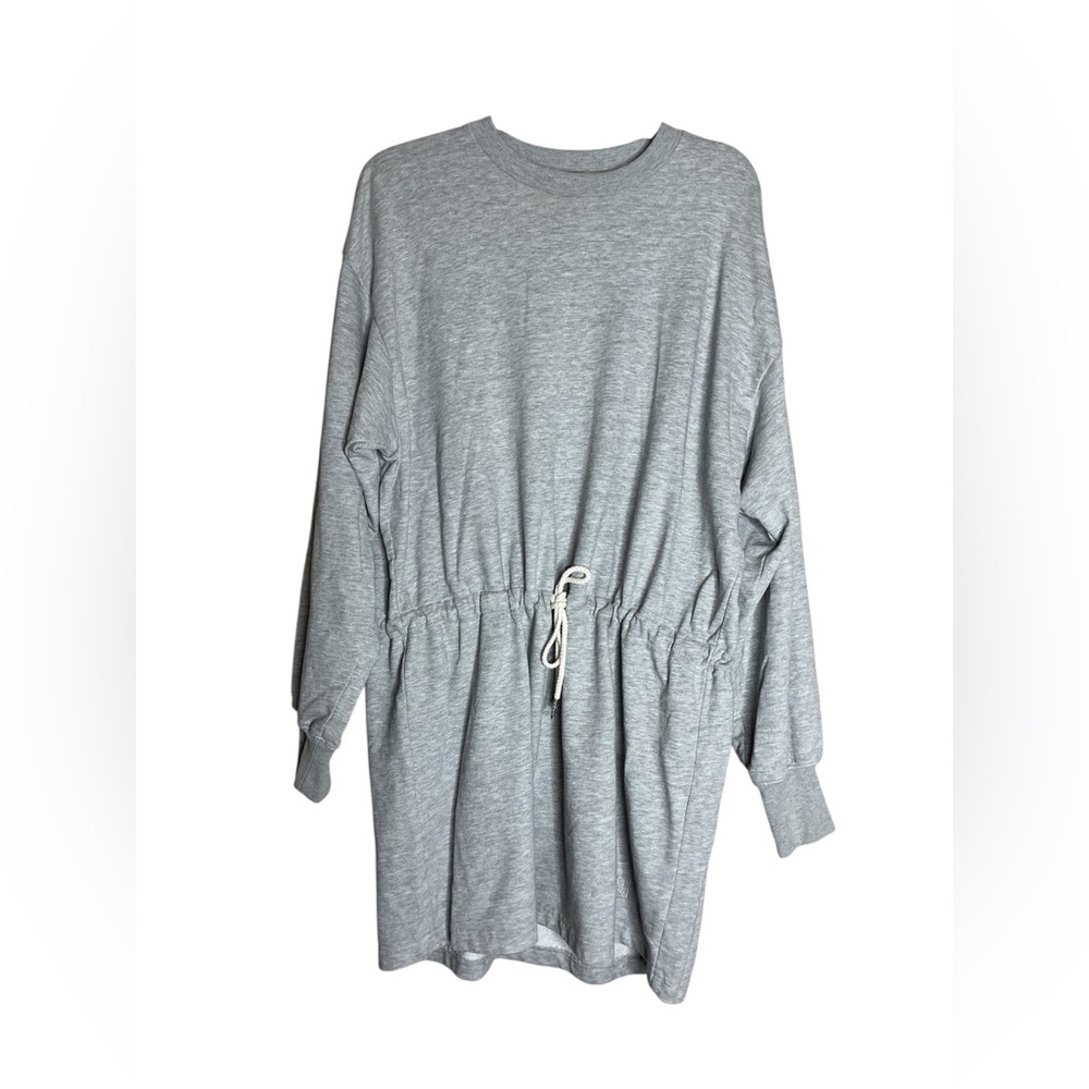 Helsa Organic Blend Sweatshirt Dress in Heather Grey size XS/S - Picture 4 of 6